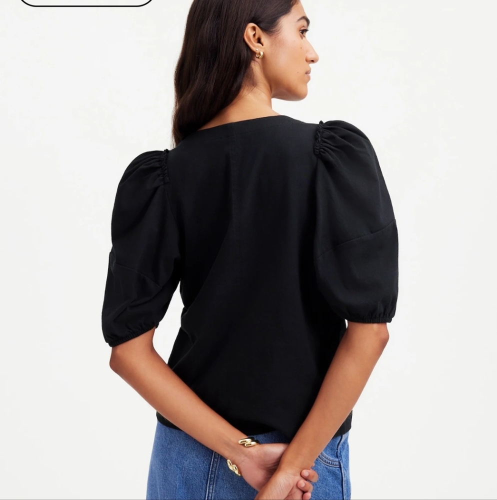 Madewell Puff-Sleeve Tee Sz M NT331 NWT - Picture 4 of 9